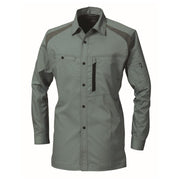 寅壱 2131-125 長袖シャツ アースグリーン 正面