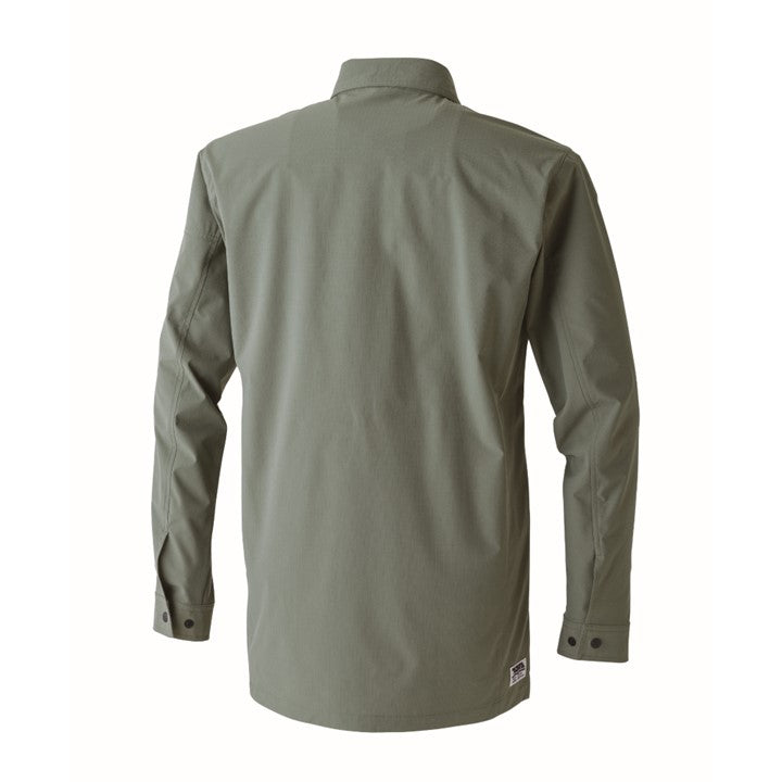 寅壱 3561-125 ワークシャツ OD 背面