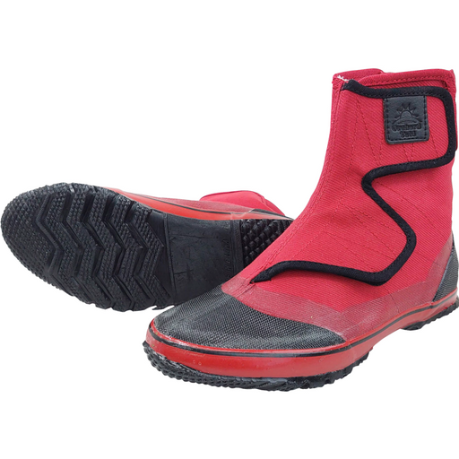 日進ゴム たびぐつ 果樹園たびDX#820 貼付たび マジックテープタイプ エンジ