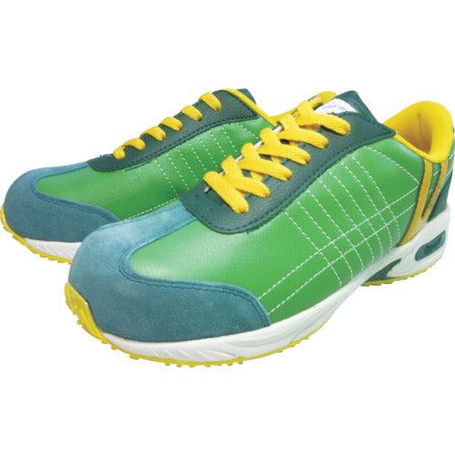 日進ゴム ハイパーV 安全靴 #206 JSAA規格B種プロスニーカー 紐タイプ グリーン
