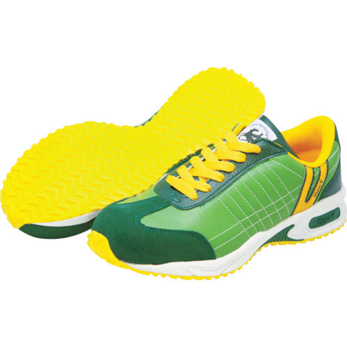 日進ゴム ハイパーV 安全靴 #206 JSAA規格B種プロスニーカー 紐タイプ グリーン