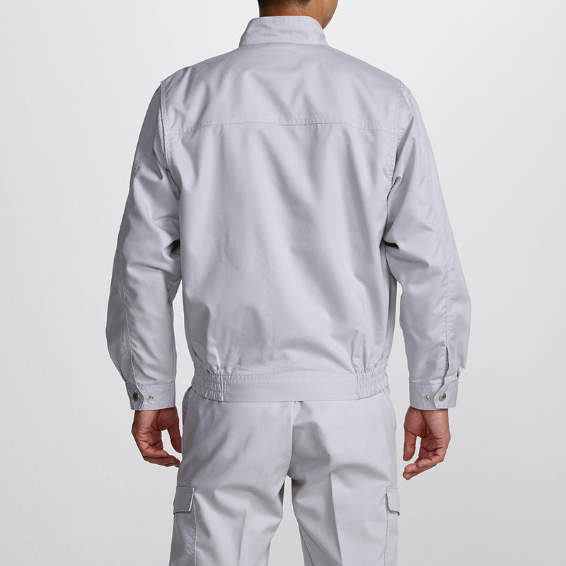 寅壱 2151-124 ブルゾン シルバー 着用画 バックスタイル