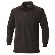 寅壱 7983-614 長袖ポロシャツ クロ