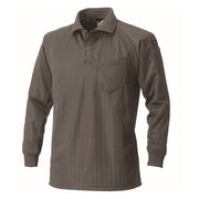 寅壱 7983-614 長袖ポロシャツ スミグレー