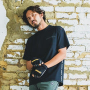 ※予約販売【2024SS新作】接触冷感のスポーティなポケットT　247ショートTシャツ　ユニセックス 35ブラック / S