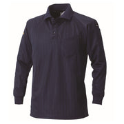 寅壱 7983-614 長袖ポロシャツ ネイビー