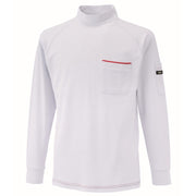 寅壱 5960-613 赤耳長袖ハイネック シロ