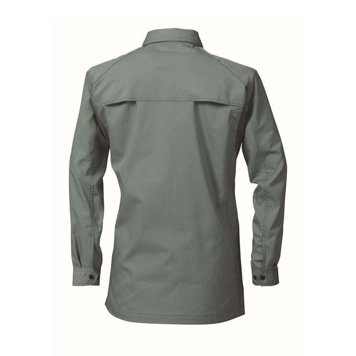 寅壱 2131-125 長袖シャツ アースグリーン バックスタイル