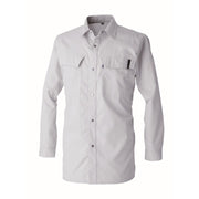寅壱 2151-125 長袖シャツ シルバー 正面