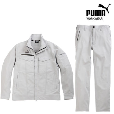 PUMA PW-4021シリーズ 静電気帯電防止 ワークウェア セットアップ 上下セット シルバー