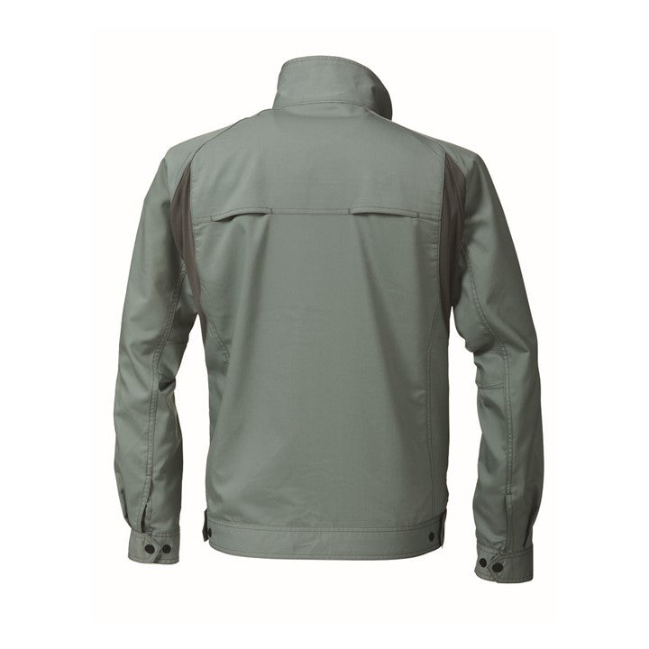 寅壱 2131-124 長袖ブルゾン アースグリーン バックスタイル