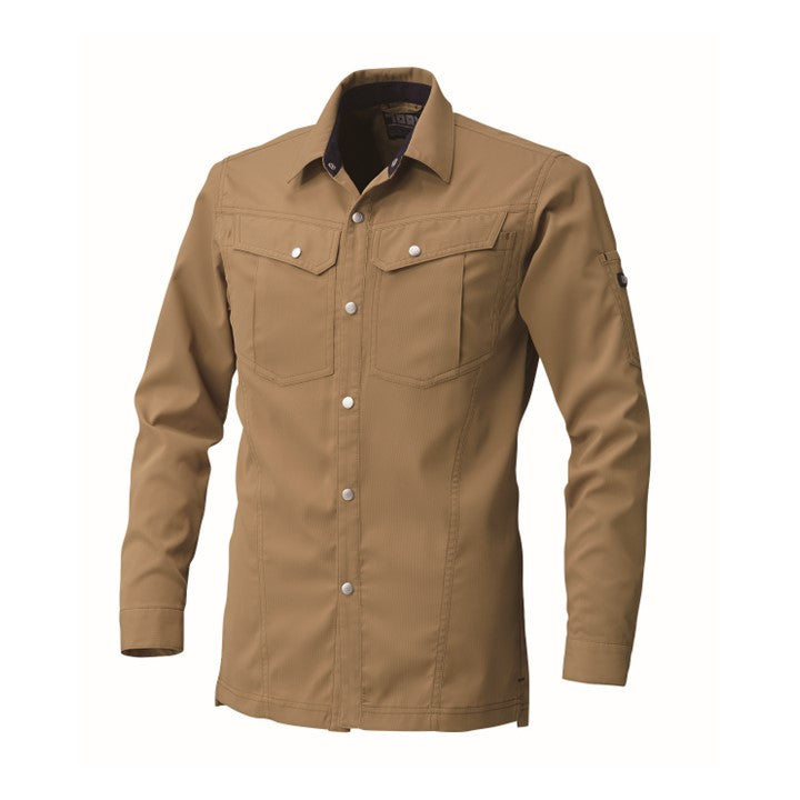 寅壱 3301-125 長袖シャツ カーキ