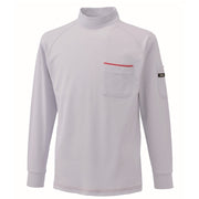 寅壱 5960-613 赤耳長袖ハイネック シルバー