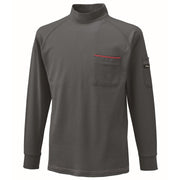 寅壱 5960-613 赤耳長袖ハイネック スミグレー