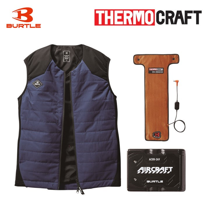 バートル サーモクラフトセット 3214 ヒーターベスト +TC500 サーモクラフト + AC09 リチウムイオンバッテリー