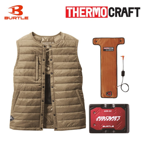 バートル サーモクラフトセット 3254 ダウンベスト +TC500 サーモクラフト + AC09 リチウムイオンバッテリー