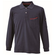 寅壱 5960-614 赤耳長袖ポロシャツ 濃コン