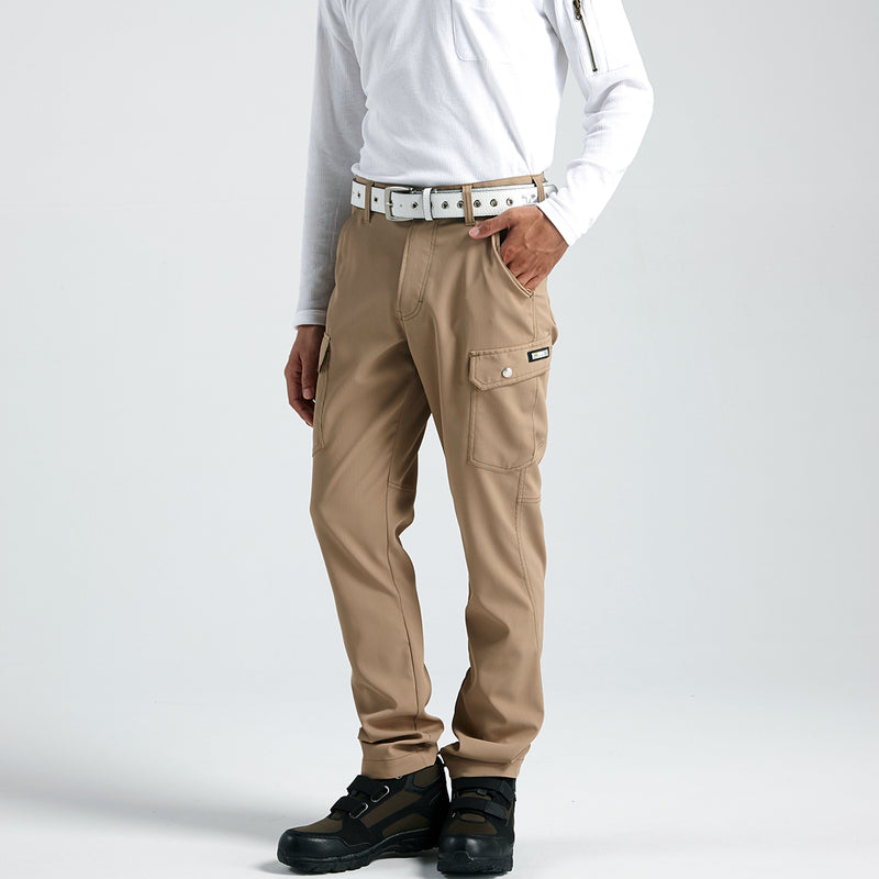 寅壱 3301-219 カーゴパンツ カーキ 着用画