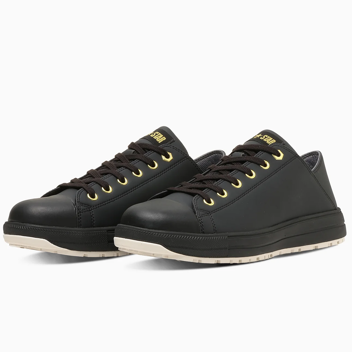 CONVERSE ALL STAR PS II BB OX 踵踏み可セーフティシューズ ブラック×ゴールド