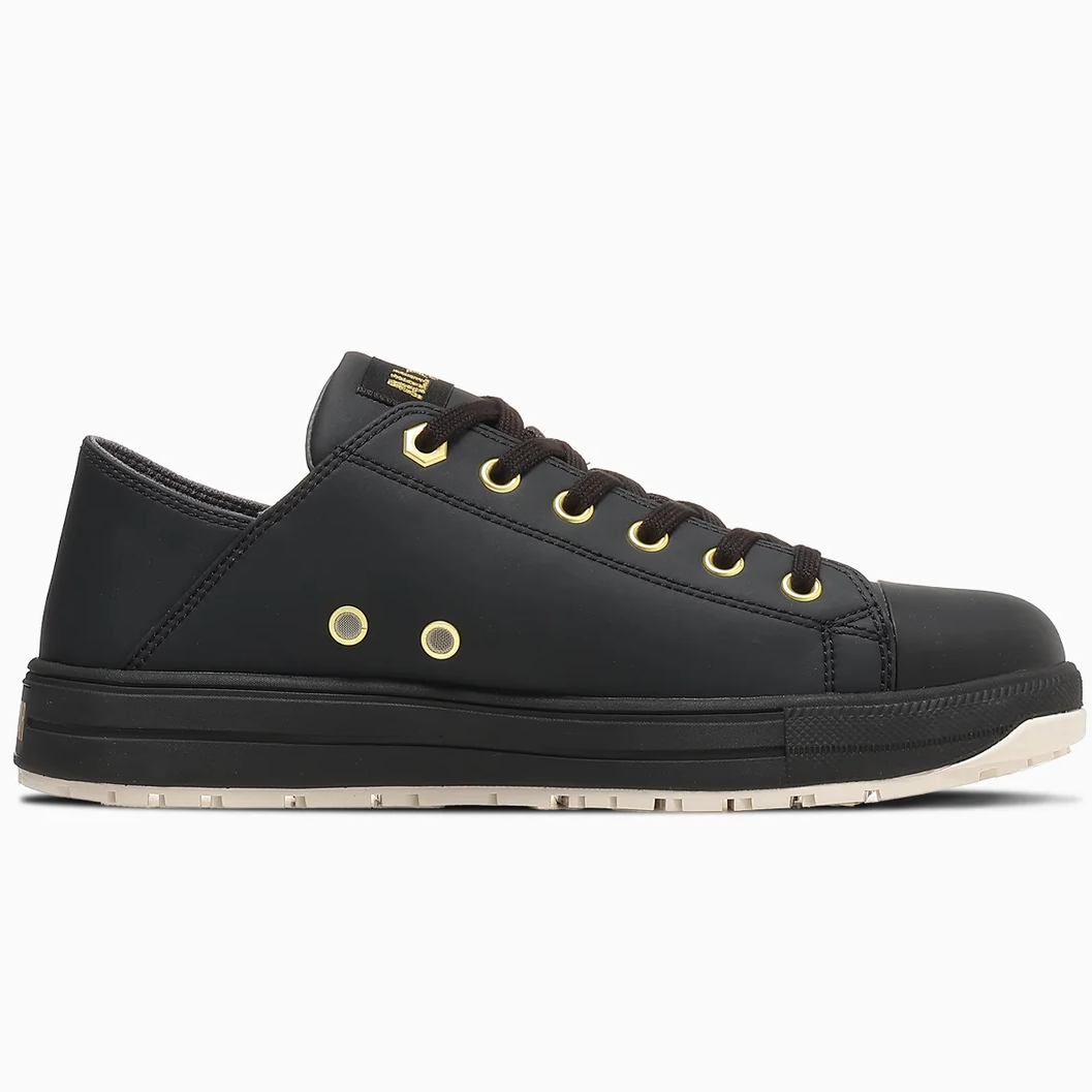 CONVERSE ALL STAR PS II BB OX 踵踏み可セーフティシューズ ブラック×ゴールド