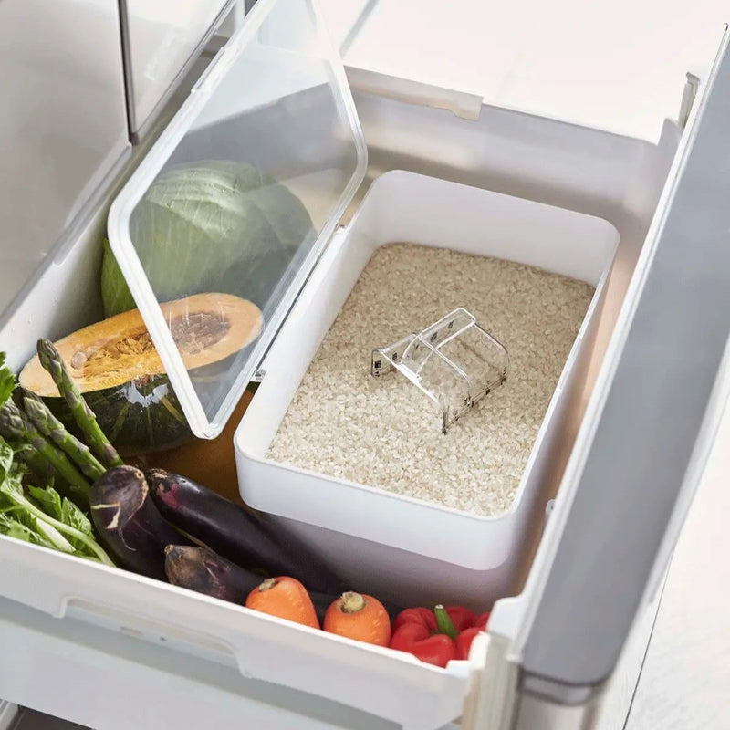 山崎実業 3377 3378 密閉 シンク下米びつ5㎏ 軽量カップ付き