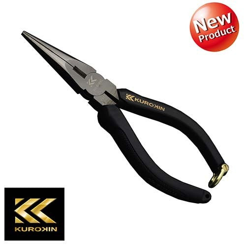 狭い部分での配線、折曲加工に最適【黒金】ラジオペンチ（クロスローレット）