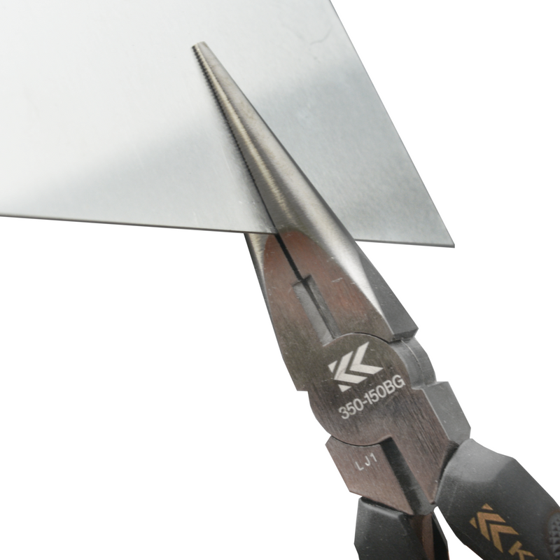 狭い部分での配線、折曲加工に最適【黒金】ラジオペンチ（クロスローレット）