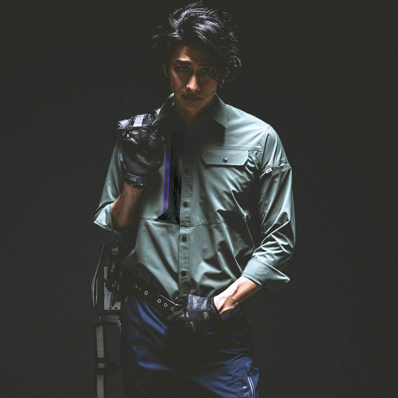 寅壱 3561-125 ワークシャツ 着用画