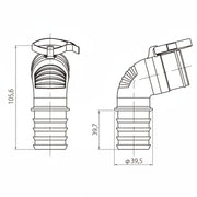 テクノテック 防水パン用排水トラップ部品 エルボY