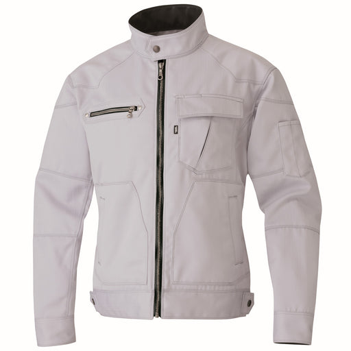 寅壱 3920-124 長袖ブルゾン シルバー 正面