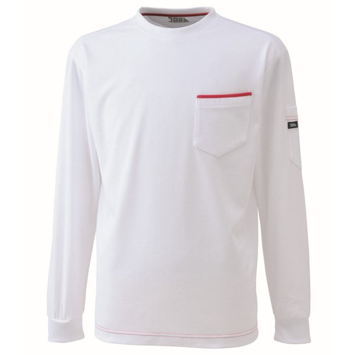 寅壱 5960-617 長袖Ｔシャツ シロ
