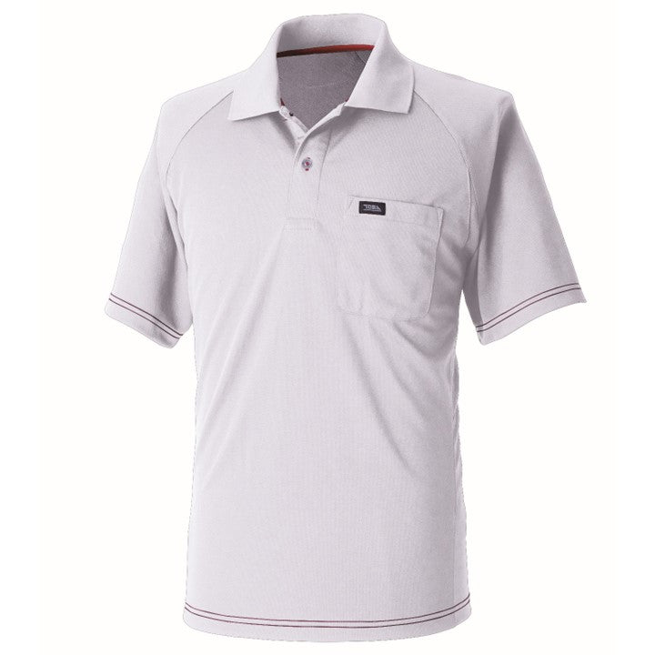 寅壱 5959-621 赤耳半袖ポロシャツ シロ