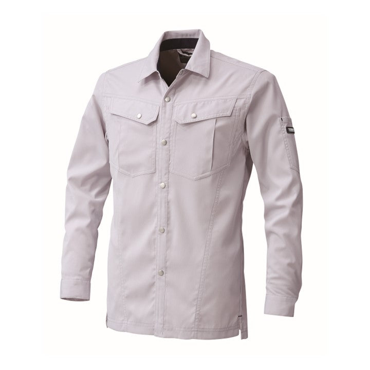 寅壱 3301-125 長袖シャツ シルバー