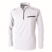 寅壱 5975-623 長袖ジップアップシャツ シロ