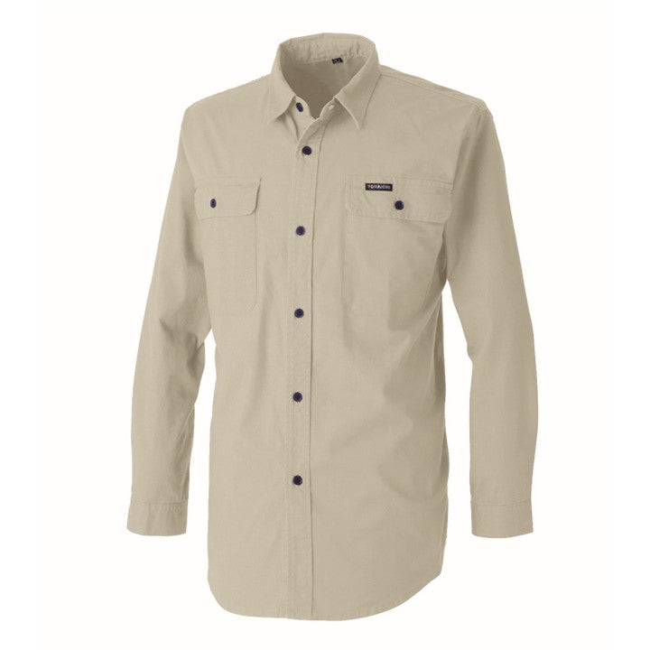 寅壱 1016-609 アーミーシャツ ベージュ