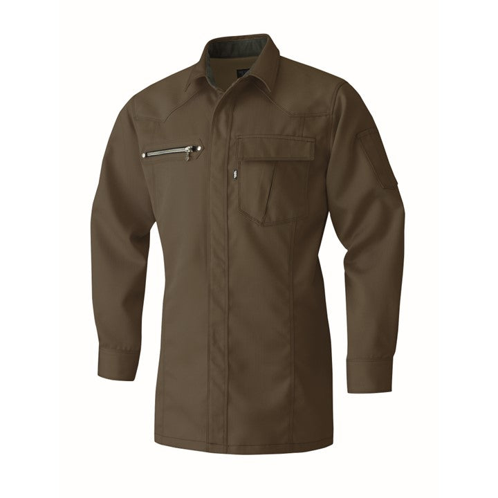 寅壱 3920-125 長袖シャツ トビ茶