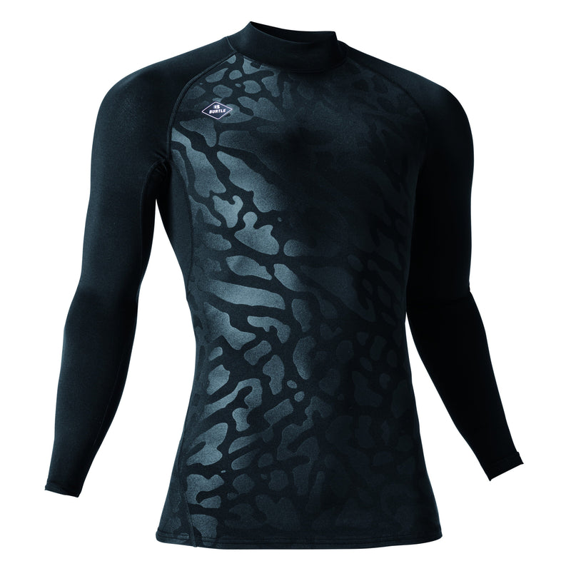 バートル 秋冬インナー 4091 ホットフィッティッド スプリットブラック 斜め