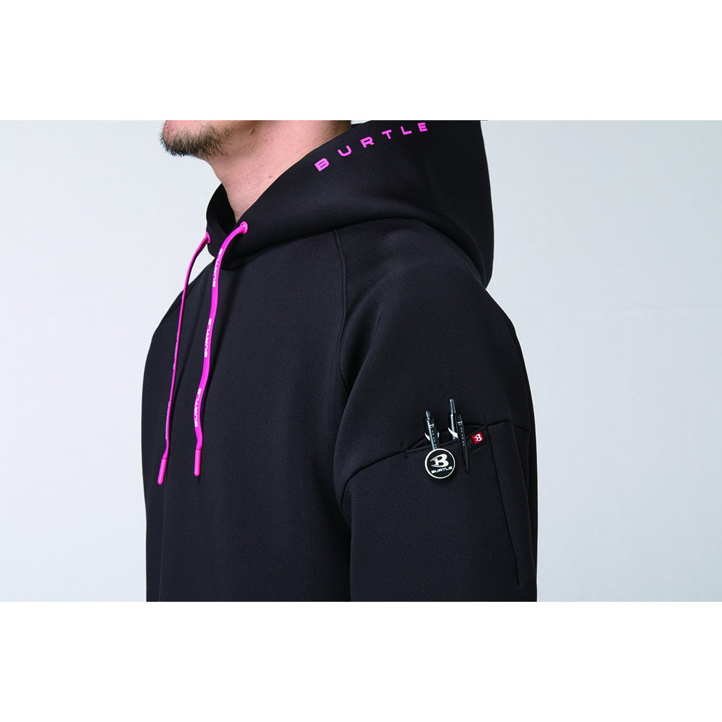 ダイエットスーツ(パーカーはリバーシブル)黒✖️ピンクLサイズ バートル 4095 エアーテックフーディ 即日出荷 ストレッチ素材 保湿性