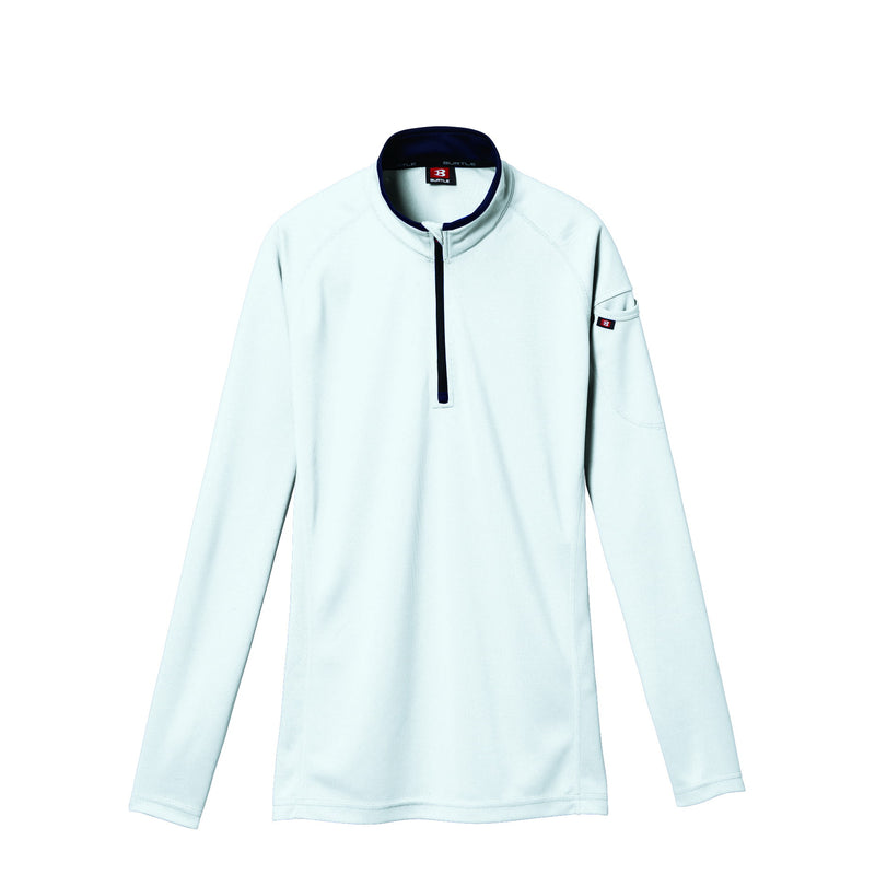 ドライメッシュシリーズ　413ハーフジップ長袖シャツ 29ホワイト / S