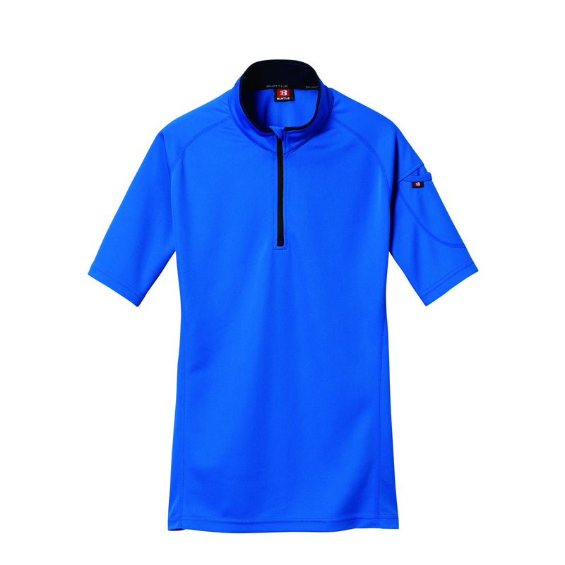 ドライメッシュシリーズ　415ハーフジップ半袖シャツ 47サーフブルー / S