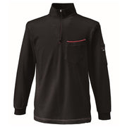 寅壱 5960-623 赤耳ジップアップハイネック クロ