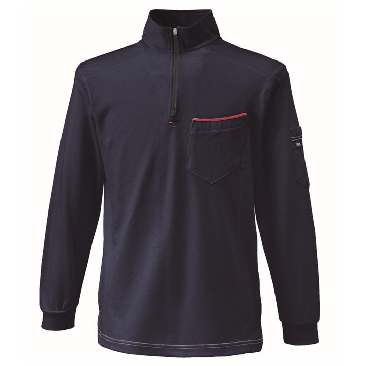 寅壱 5960-623 赤耳ジップアップハイネック 濃コン