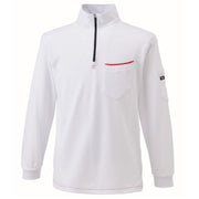 寅壱 5960-623 赤耳ジップアップハイネック シロ