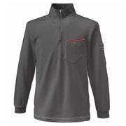 寅壱 5960-623 赤耳ジップアップハイネック スミグレー