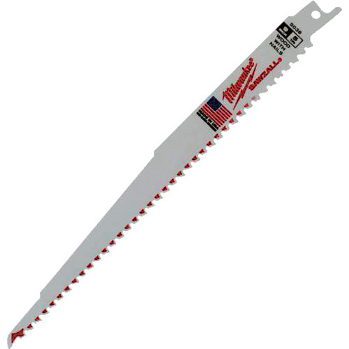 ｍｉｌｗａｕｋｅｅ　ＮＡＩＬ　ＷＯＯＤ　釘入り木材用レシプロソーブレード　５ＴＰＩ　２２９ｍｍ　（５本パック）