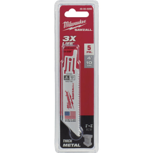 ｍｉｌｗａｕｋｅｅ　ＴＨＩＮ　ＫＥＲＦ金工用レシプロソーブレード　１０ＴＰＩ　１０１ｍｍ（５本パック）