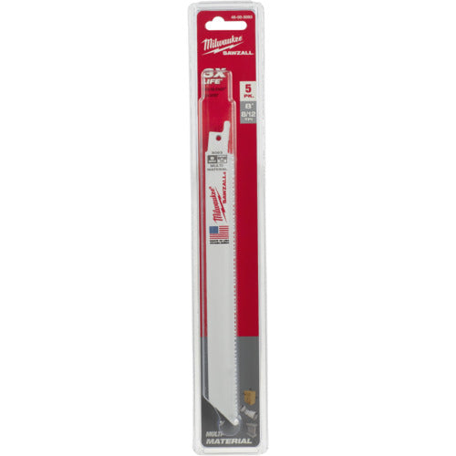 ｍｉｌｗａｕｋｅｅ　多目的レシプロソーブレード　８／１２　ＴＰＩ　２０３ｍｍ（５本パック）