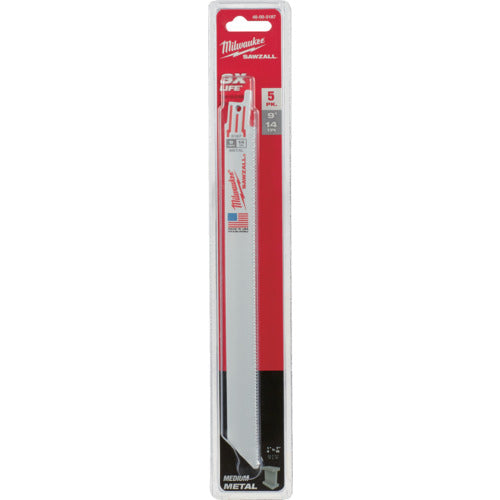 ｍｉｌｗａｕｋｅｅ　ＴＨＩＮ　ＫＥＲＦ金工用レシプロソーブレード　１４ＴＰＩ　２２９ｍｍ（５本パック）