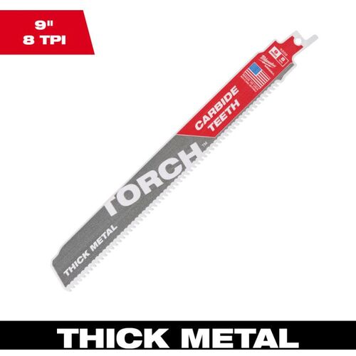 ｍｉｌｗａｕｋｅｅ　ＴＯＲＣＨ　金工用カーバイドレシプロソーブレード　８ＴＰＩ　２２９ｍｍ（１本）