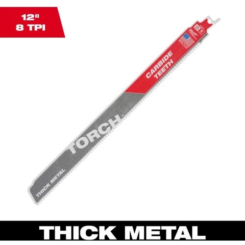 ｍｉｌｗａｕｋｅｅ　ＴＯＲＣＨ　金工用カーバイドレシプロソーブレード　８ＴＰＩ　３０５ｍｍ（１本）